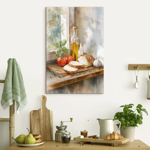 Canvas Schilderijen Schilderij van eten op een tafel (Artikelnummer: s49255) Canvas Schilderijen Canvas Schilderijen Schilderij van eten op een tafel (Artikelnummer: s49255)