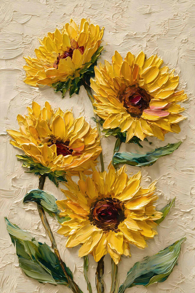 Painting of yellow flowers