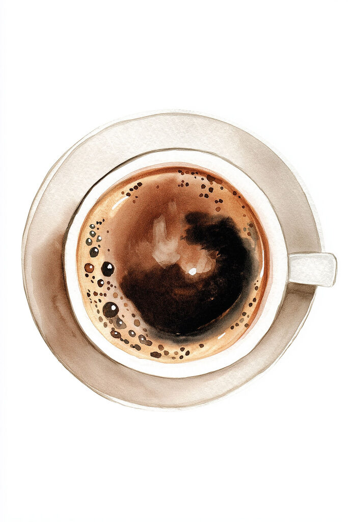 Cup of coffee on a saucer Cup of coffee on a saucer