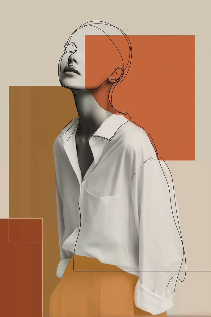 Woman with a white shirt Woman with a white shirt