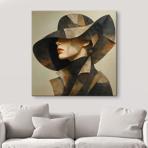 Painting of a woman wearing a hat Painting of a woman wearing a hat