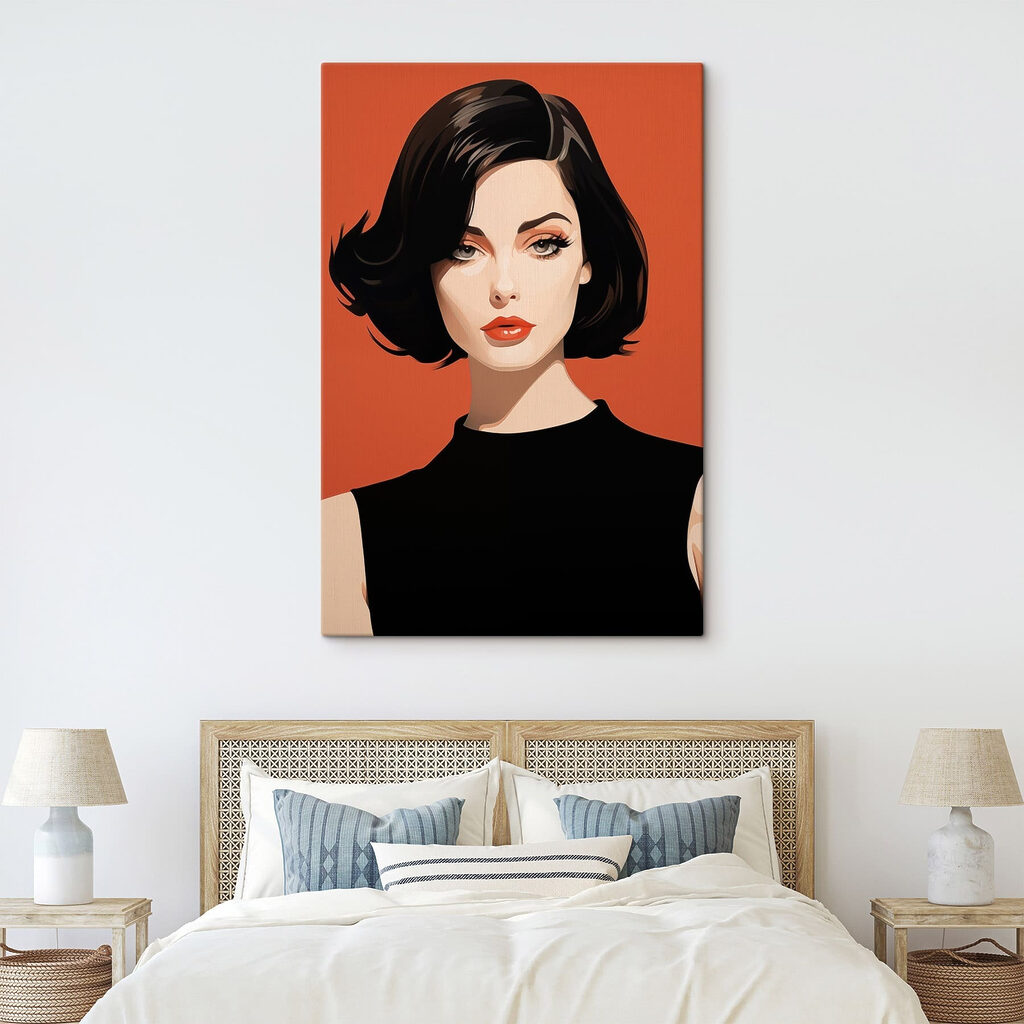 Woman with short black hair Woman with short black hair
