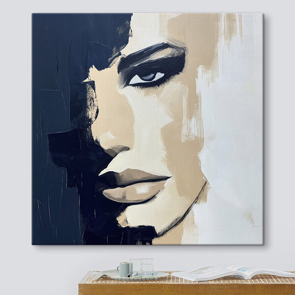 Canvas Schilderijen Canvas Schilderijen Schilderij van het gezicht van een vrouw (Artikelnummer: s49284)