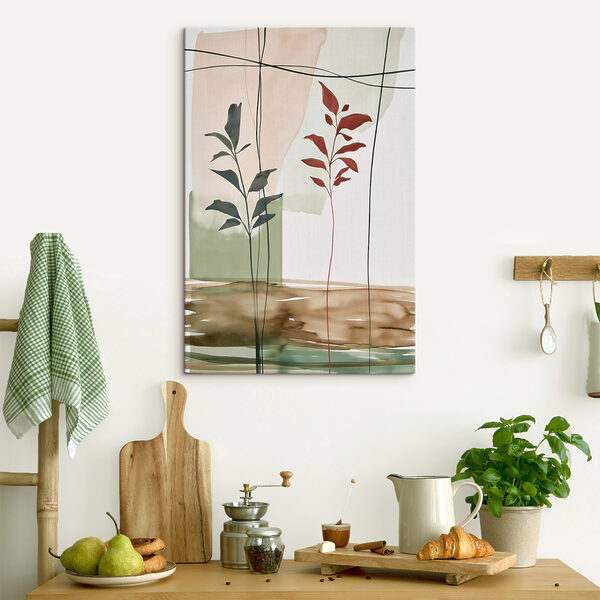 Painting of leaves and a plant