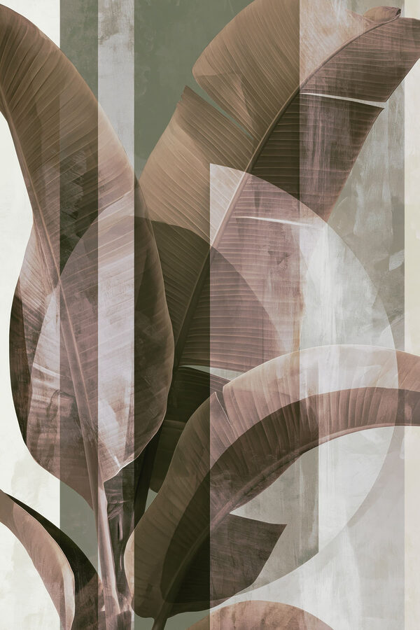 Serene leaves against a muted background Serene leaves against a muted background