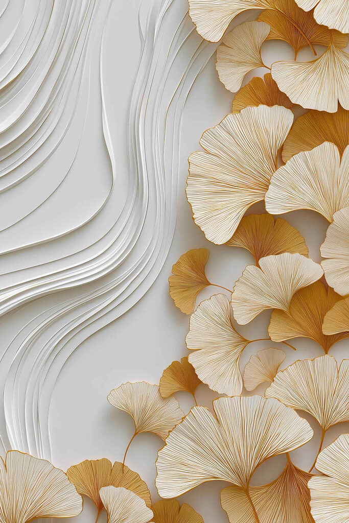 Elegant leaves against a soft backdrop Elegant leaves against a soft backdrop