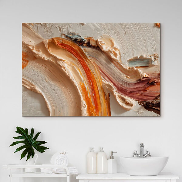 Abstract strokes in warm colors