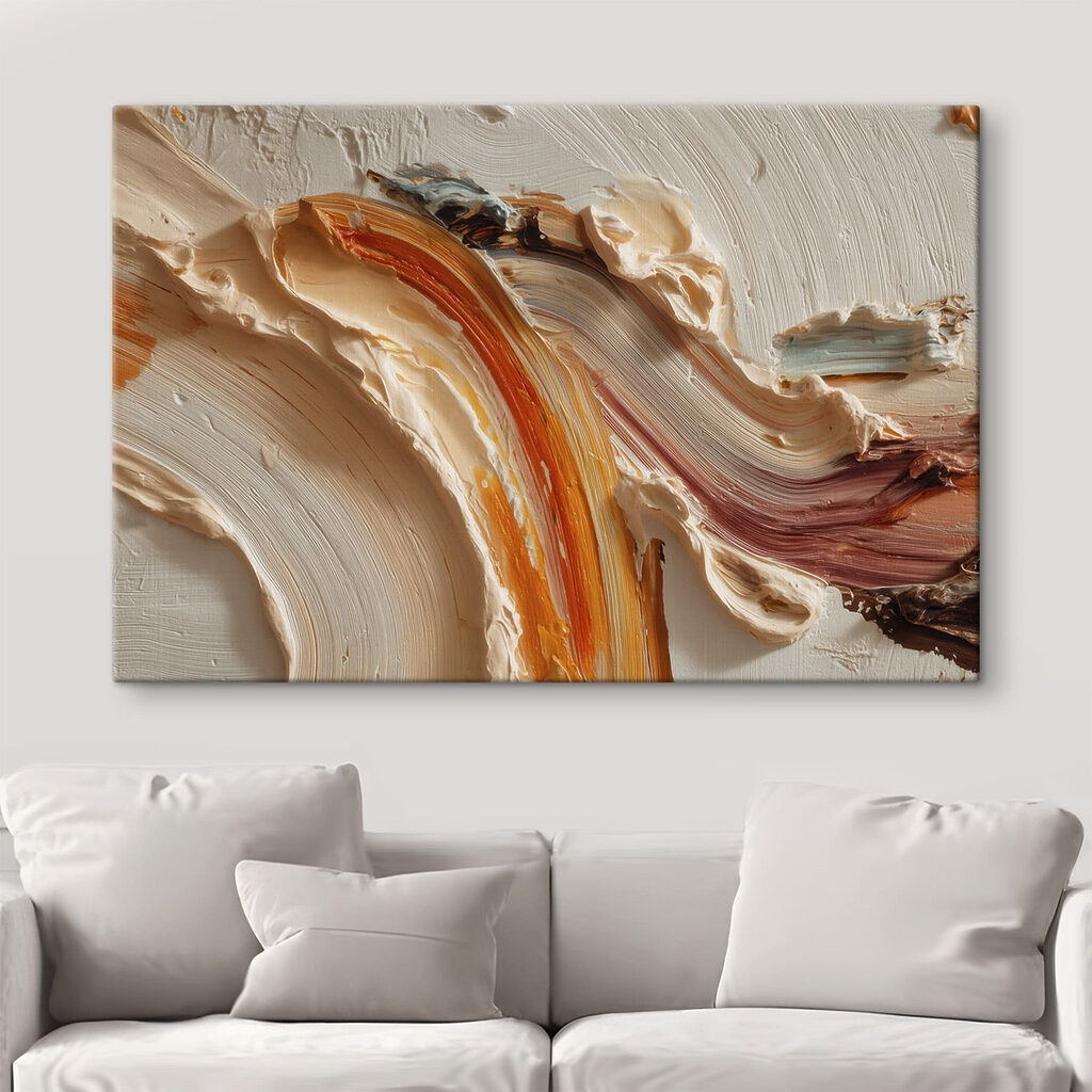 Abstract strokes in warm colors