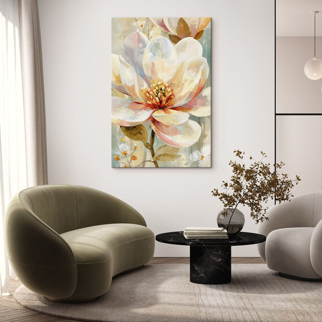 Delicate bloom in soft pastel hues