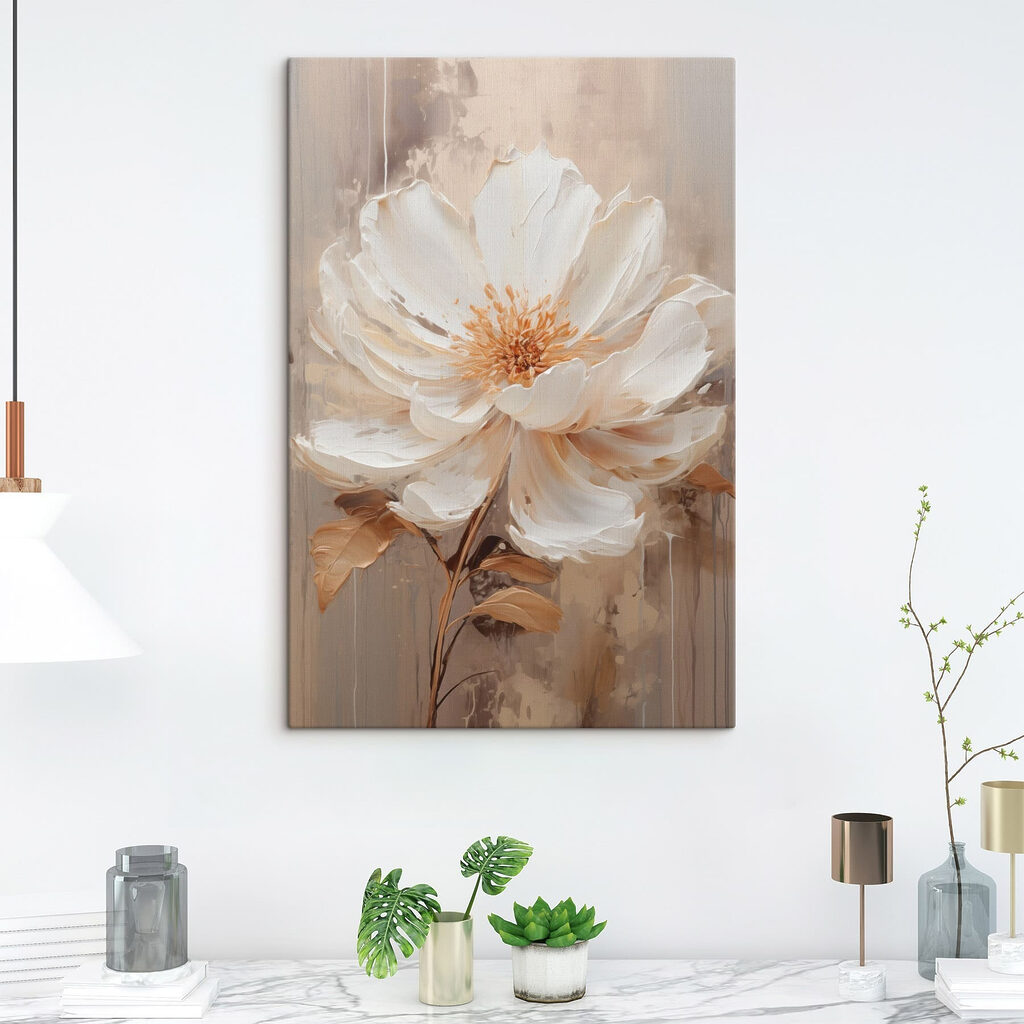 Painting of a white flower Painting of a white flower