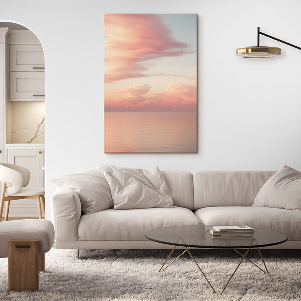 Canvas Schilderijen Roze wolken boven het water (Artikelnummer: s49177) Canvas Schilderijen Canvas Schilderijen Roze wolken boven het water (Artikelnummer: s49177)