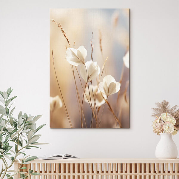 Witte bloemen aan een plant Witte bloemen aan een plant
