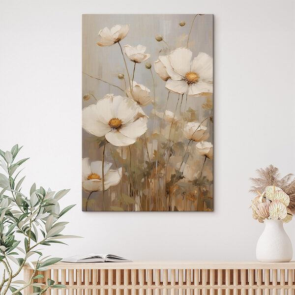 Painting of white flowers