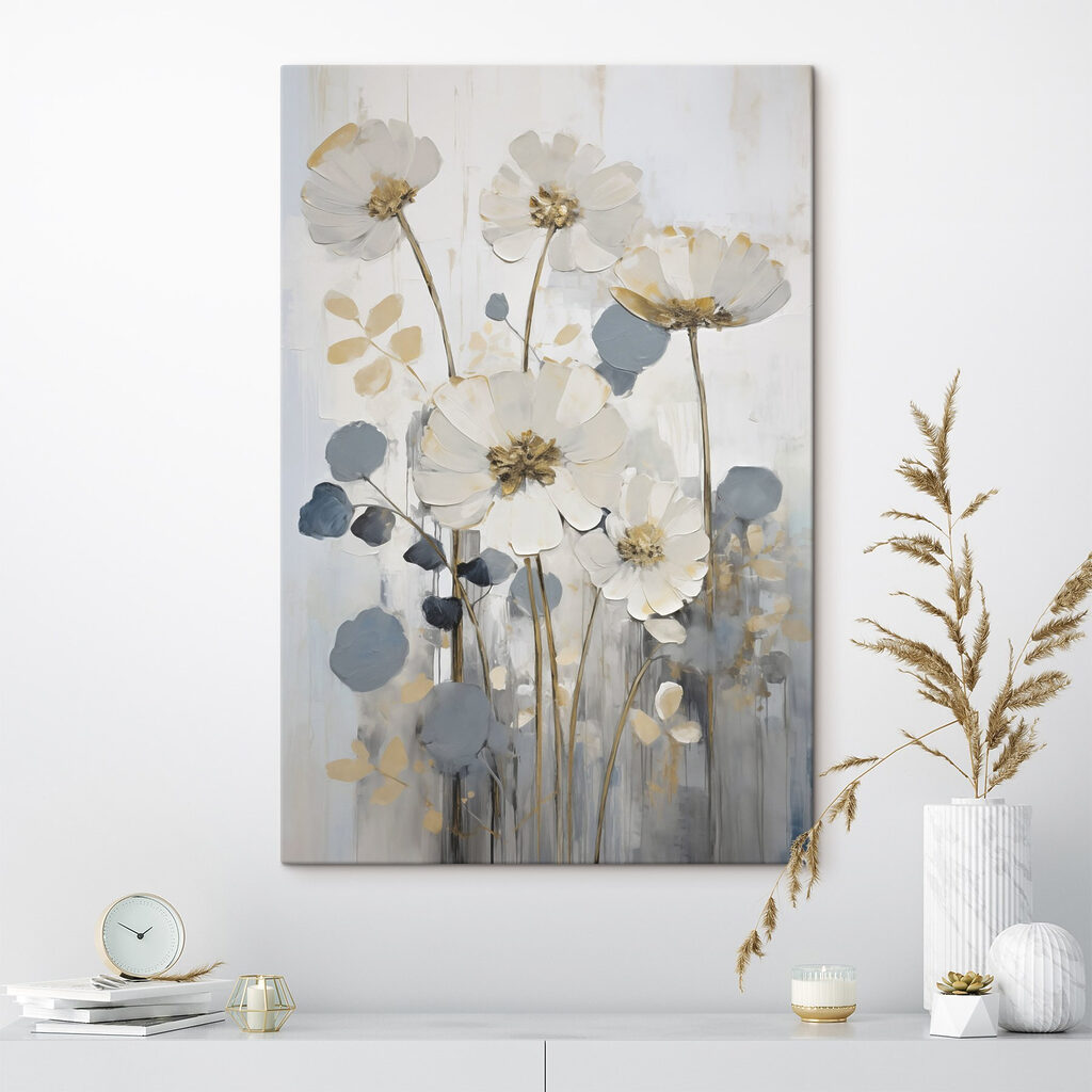 Painting of flowers and leaves Painting of flowers and leaves