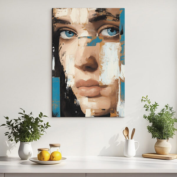 Painting of a woman's face Painting of a woman's face