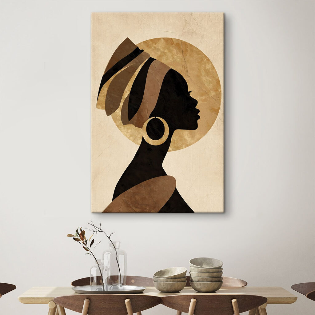 Profile of a woman with a turban