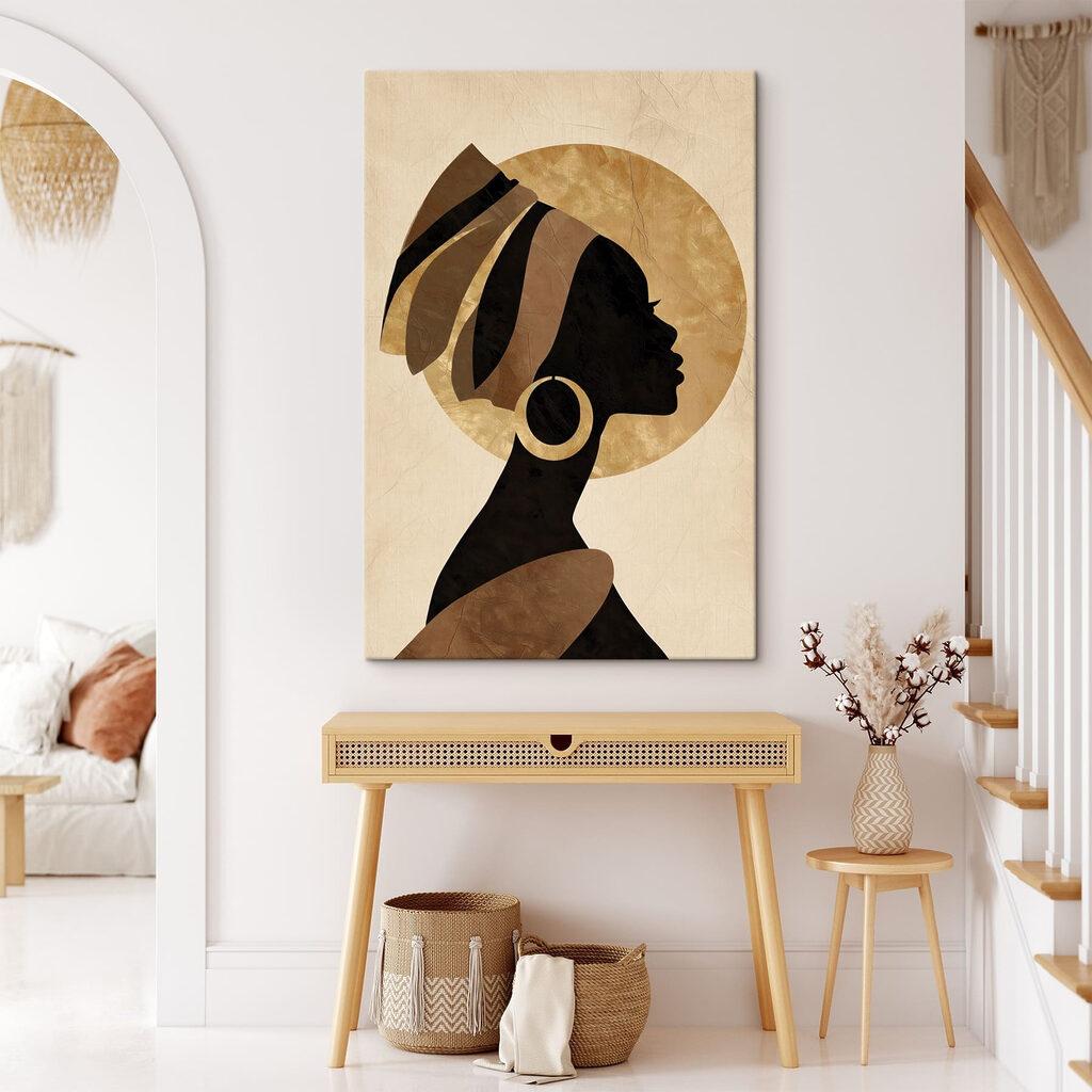 Profile of a woman with a turban