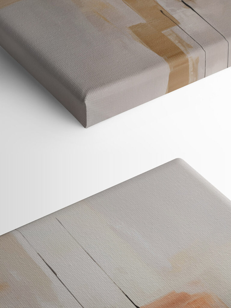 Painting of squares and lines