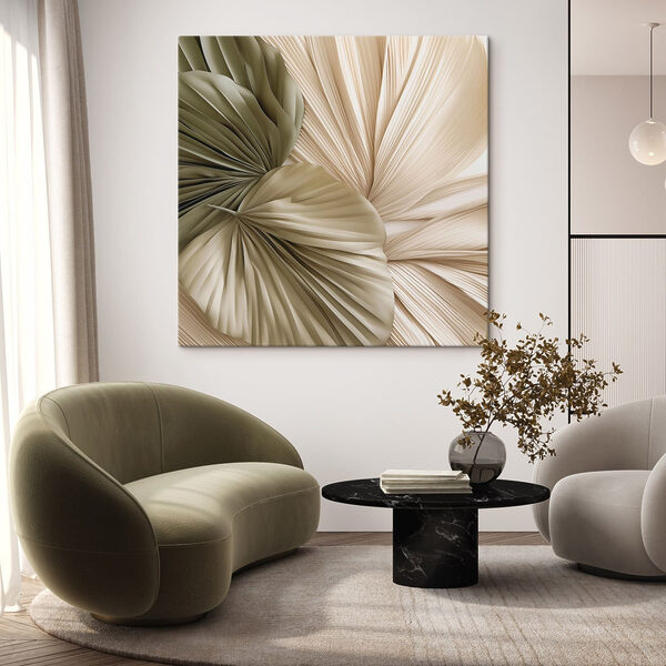 Elegante plooien van natuurlijke vormen Canvas Schilderijen Elegante plooien van natuurlijke vormen