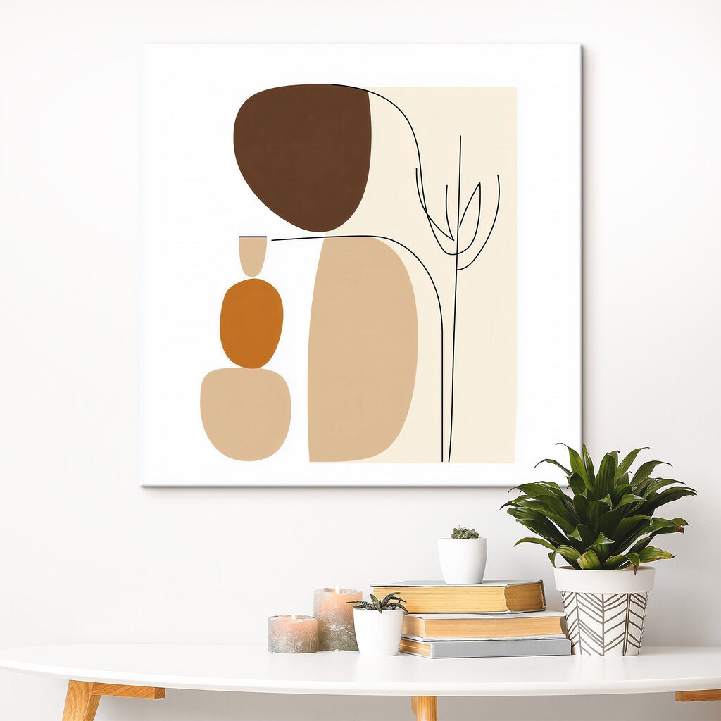 Drawing of a woman and a plant