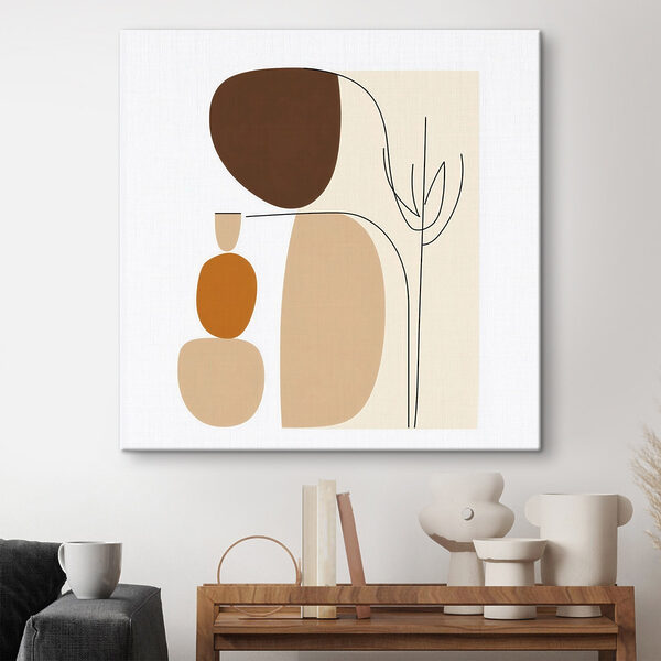 Drawing of a woman and a plant