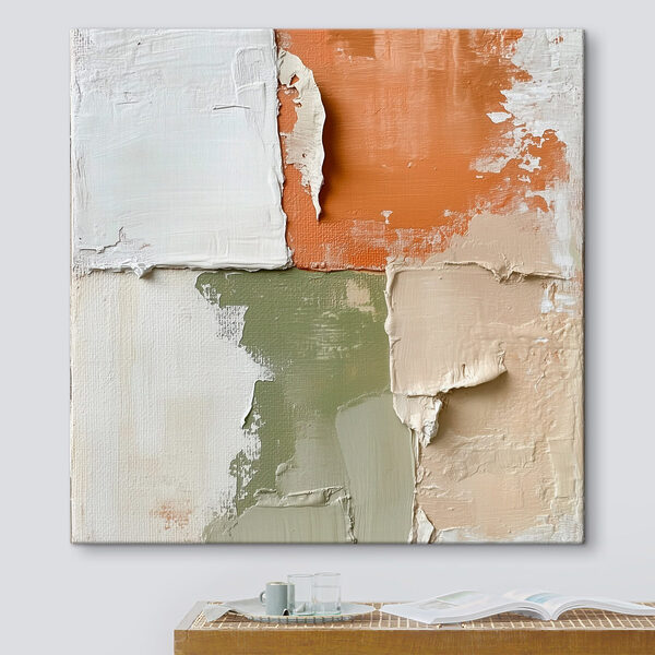 Abstract color blocks in soft tones