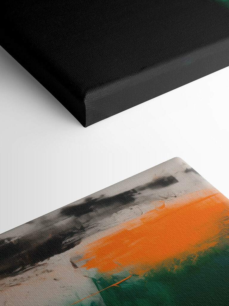 Painting of a green and black color