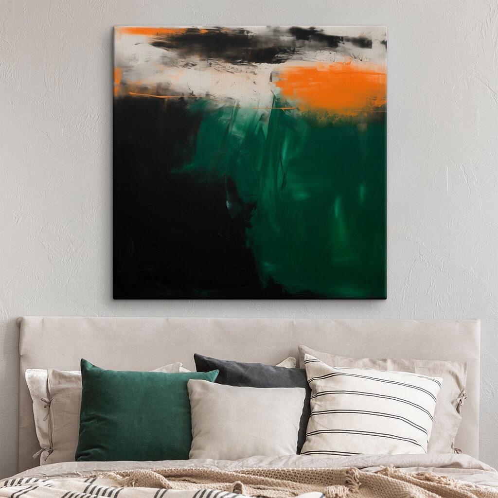 Painting of a green and black color