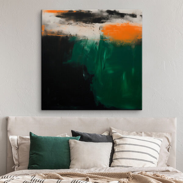 Painting of a green and black color