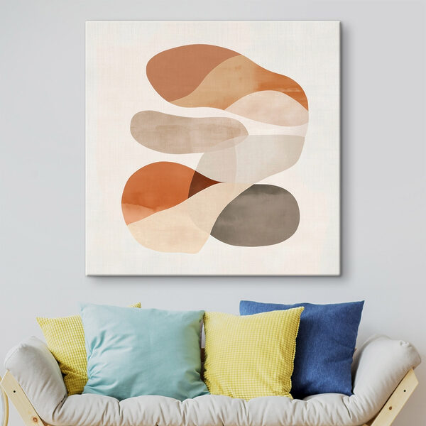 Group of brown and white shapes