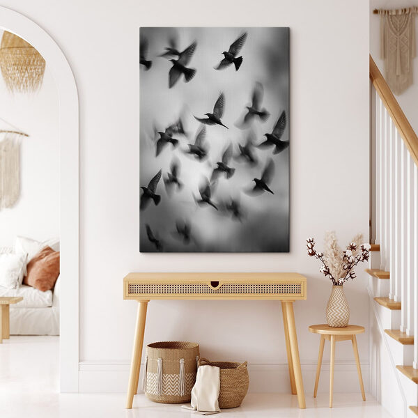 Canvas Schilderijen Een zwerm vogels die door de lucht vliegt (Artikelnummer: s49022) Canvas Schilderijen Canvas Schilderijen Een zwerm vogels die door de lucht vliegt (Artikelnummer: s49022)