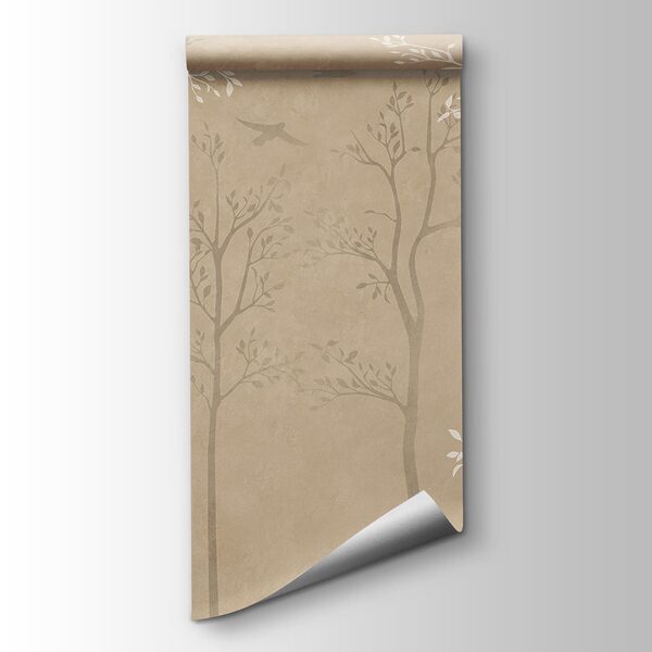 Wallpaper with trees and birds Wallpaper with trees and birds