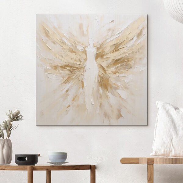 Canvas Schilderijen Schilderij van een vrouw met vleugels