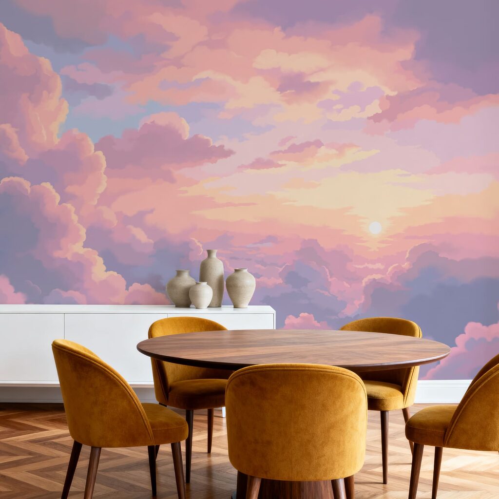 Roze wolken en de zon Roze wolken en de zon