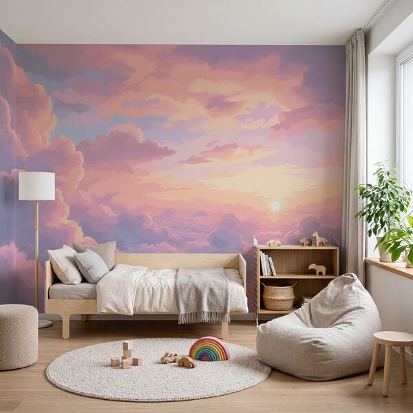 Roze wolken en de zon Roze wolken en de zon