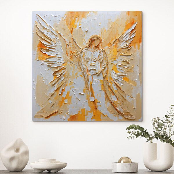 Canvas Schilderijen Schilderij van een vrouw met vleugels