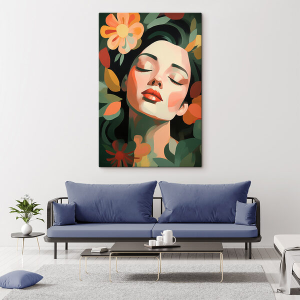 Serene beauty amidst floral colors Serene beauty amidst floral colors