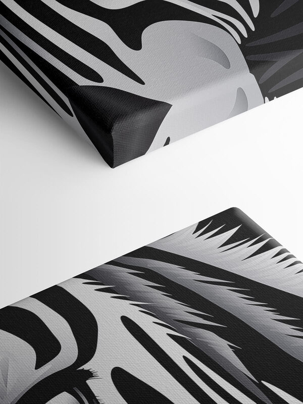 Majestic zebra in monochrome style Majestic zebra in monochrome style