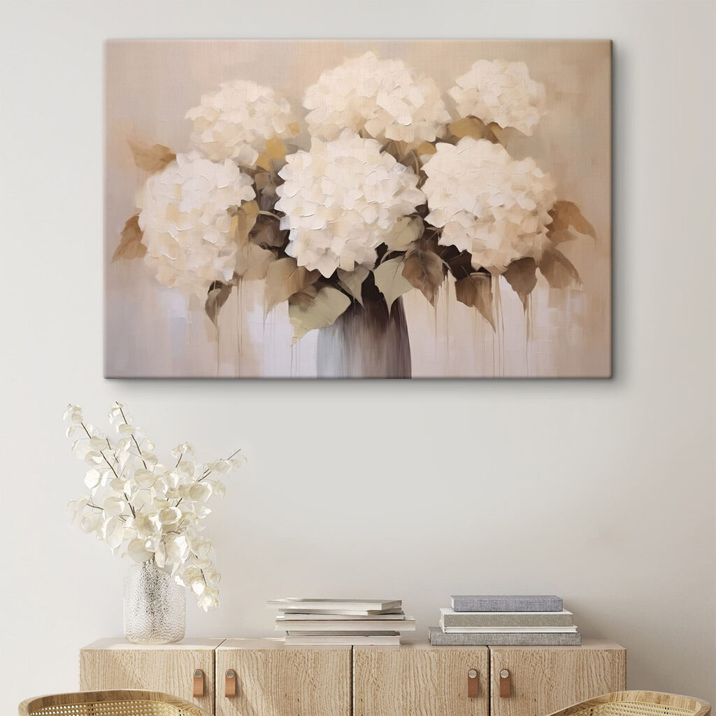 Painting of flowers in a vase Painting of flowers in a vase