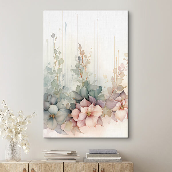 Canvas Schilderijen Schilderij van bloemen en bladeren (Artikelnummer: s48921) Canvas Schilderijen Canvas Schilderijen Schilderij van bloemen en bladeren (Artikelnummer: s48921)