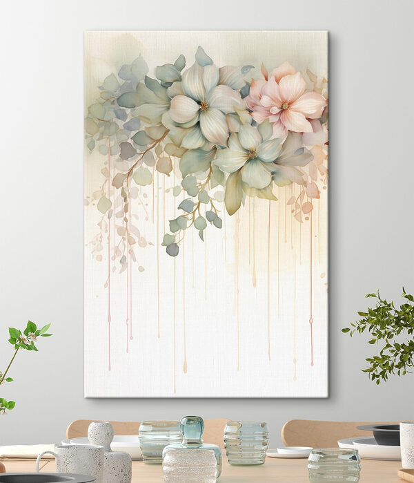 Canvas Schilderijen Schilderij van bloemen op een witte achtergrond (Artikelnummer: s48920) Canvas Schilderijen Canvas Schilderijen Schilderij van bloemen op een witte achtergrond (Artikelnummer: s48920)