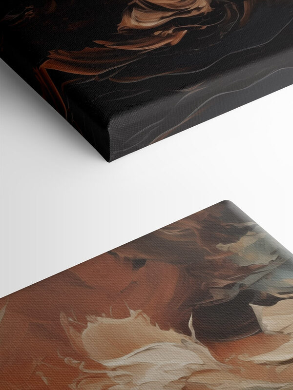 - Swirls of warm earthy tones - Swirls of warm earthy tones