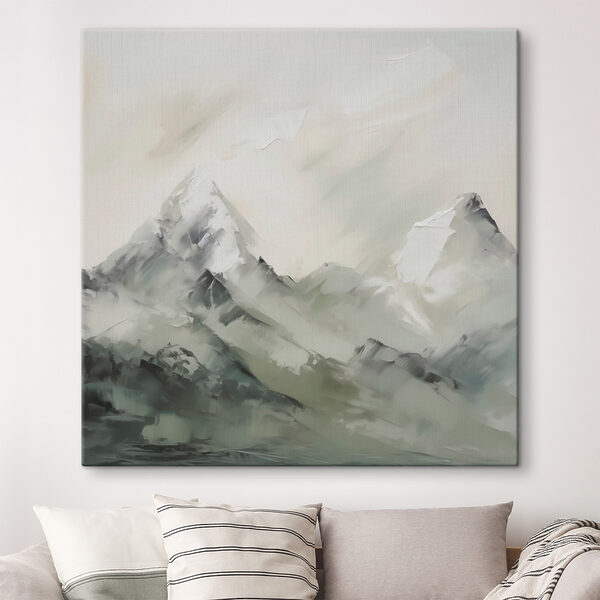 Painting of a mountain range Painting of a mountain range