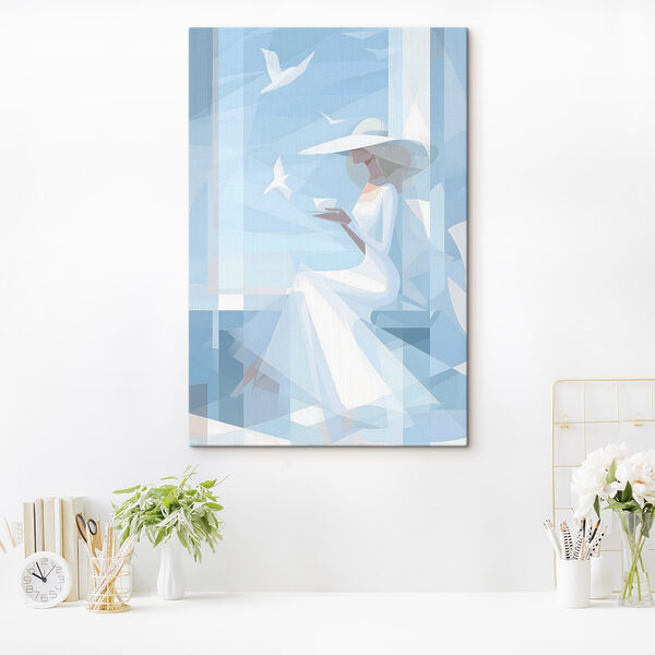 Woman in a white dress