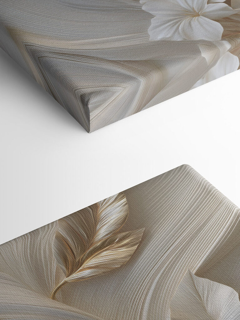 Delicate floral design with flowing lines