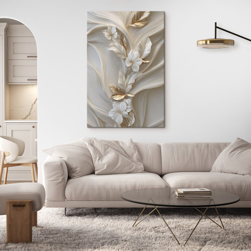 Delicate floral design with flowing lines
