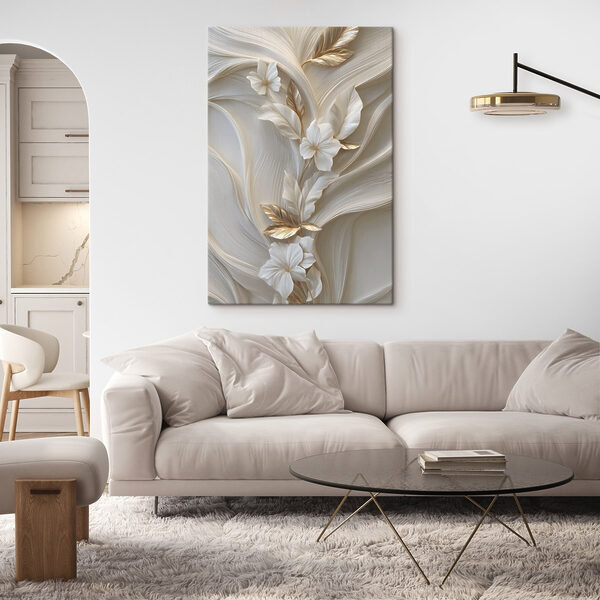 Delicate floral design with flowing lines