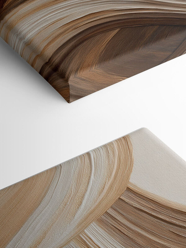 Fluid strokes in earthy tones