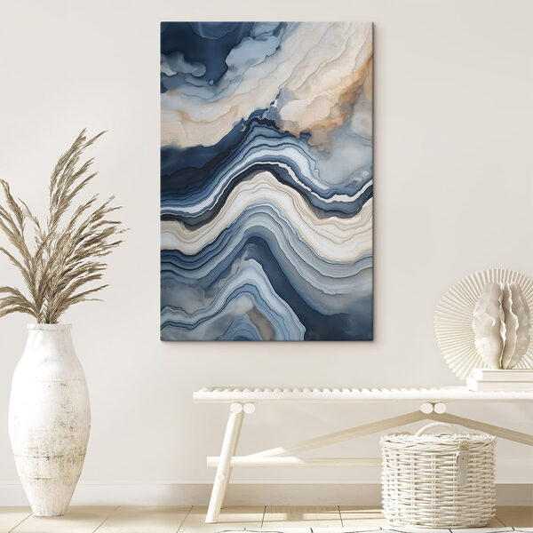 Fluid waves of cool colors
