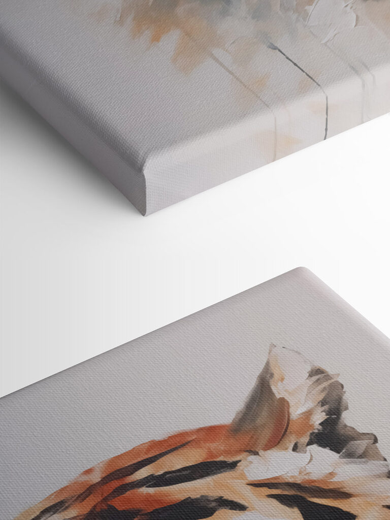 Painting of a tiger wearing sunglasses